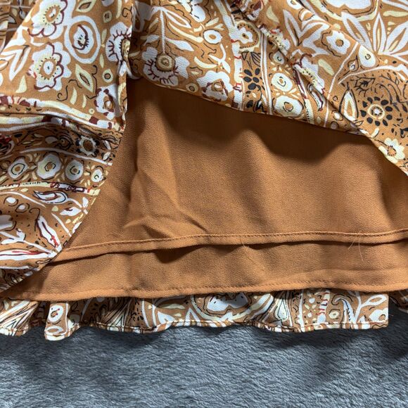 Melloday Anthropologie Women Peasant Top Sheer Floral Boho Western Large G342 - Picture 4 of 10